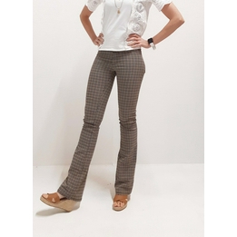 Overview image: Madame Liz Flared pants bruin ruit
