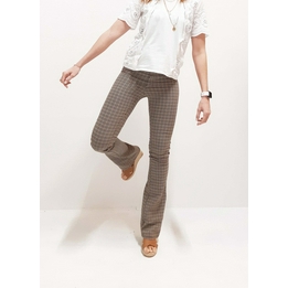 Overview second image: Madame Liz Flared pants bruin ruit