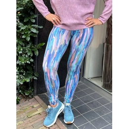 Overview image: Madame Liz Legging paarse viscose print