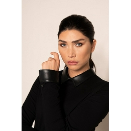 Overview image: Chiarico Top collar leather